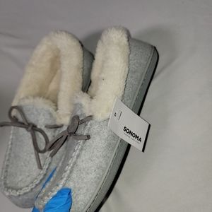 SONOMA BRAND NEW moccasin fluffy shoes/ house shoes/ slippers